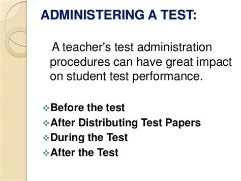 test administrator impact on performance